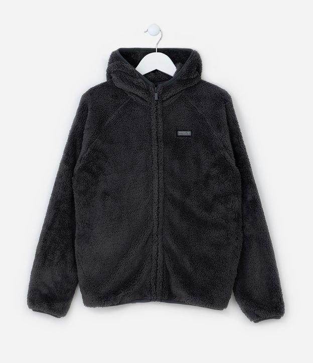 Casaco Infantil em Sherpa com Capuz - Tam 5 a 14 Anos - 1