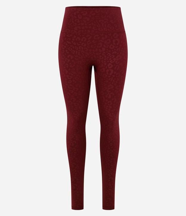 Calça Legging Esportiva em Microfibra Texturizada Animal Print Onça - 1