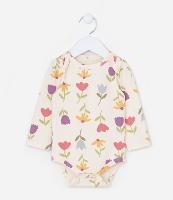 Body Infantil com Estampa Tulipinhas - Tam 0 a 24 meses - 1