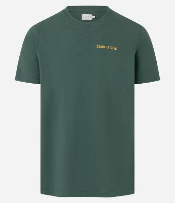 Camiseta em Algodão com Estampa Frente e Costas Paisley