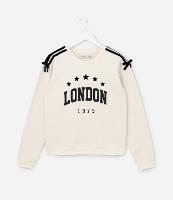 Casaco Infantil em Moletom com Lacinhos nos Ombros - Tam 7 a 14 Anos - 1