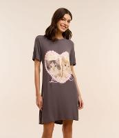 Camisola Curta em Viscose com Estampa de Gatinhos Love Me - 2