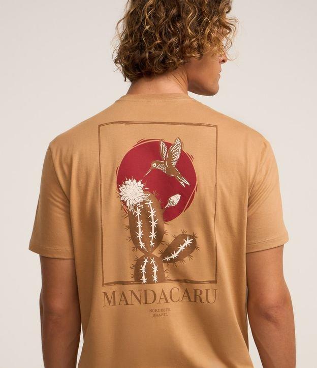 Camiseta em Algodão com Estampa Beija-Flor e Cactos - 1