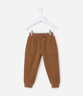 Calça Infantil em Fleece com Bolsos - Tam 1 a 5 Anos