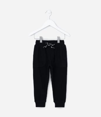 Calça Infantil em Fleece com Bolsos - Tam 1 a 5 Anos