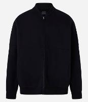 Jaqueta Bomber em Moletom com Zíper - 1