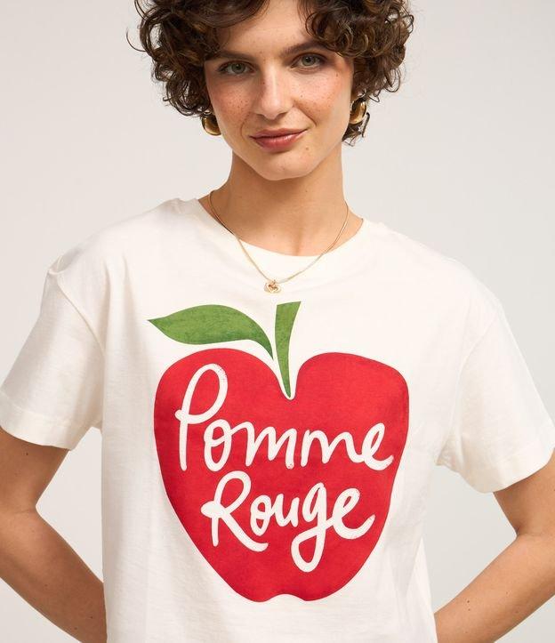 Blusa T-shirt em Algodão com Estampa Pomme Rouge - 1