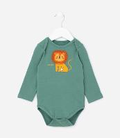 Body Infantil com Bordado Leãozinho - Tam 0 a 18 meses - 1