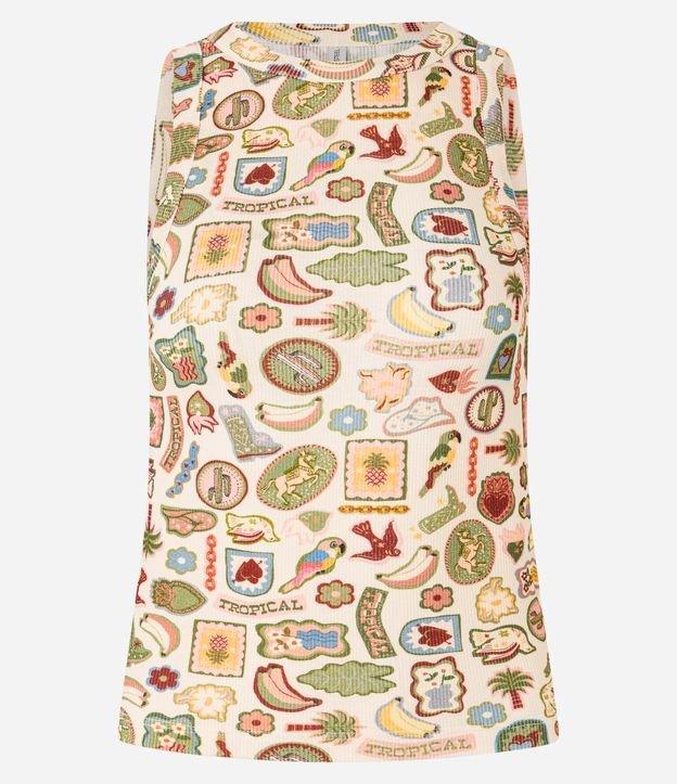 Blusa Regata Nadador em Ribana com Estampa Divertida - 1