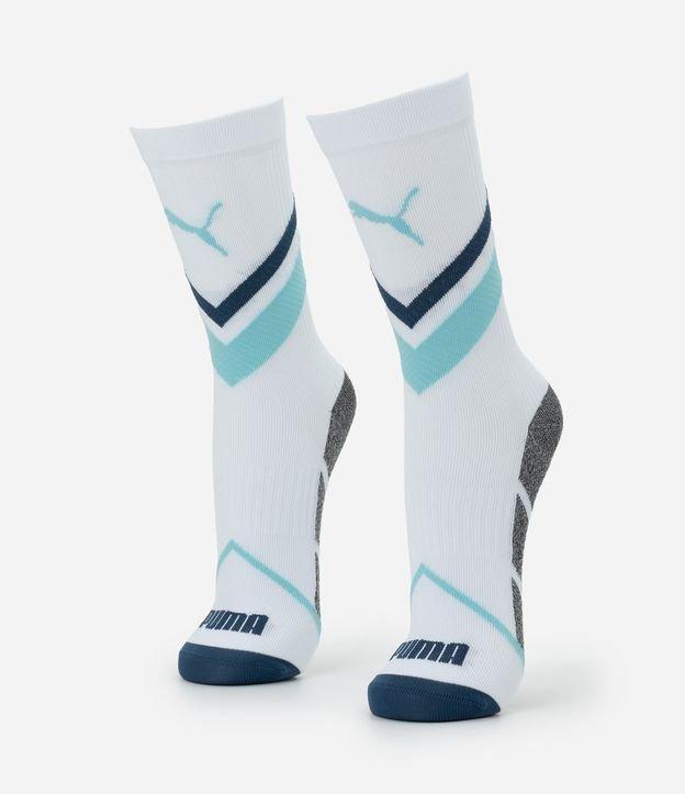 Meia Esportiva com Compressão e Estampa Geométrica Puma - 1