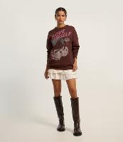 Saia Curta em Crepe com Babados e Bolsos - 1