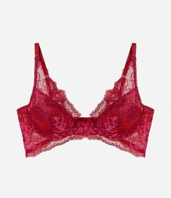 Sutiã sem Bojo sem Aro em Renda Bicolor