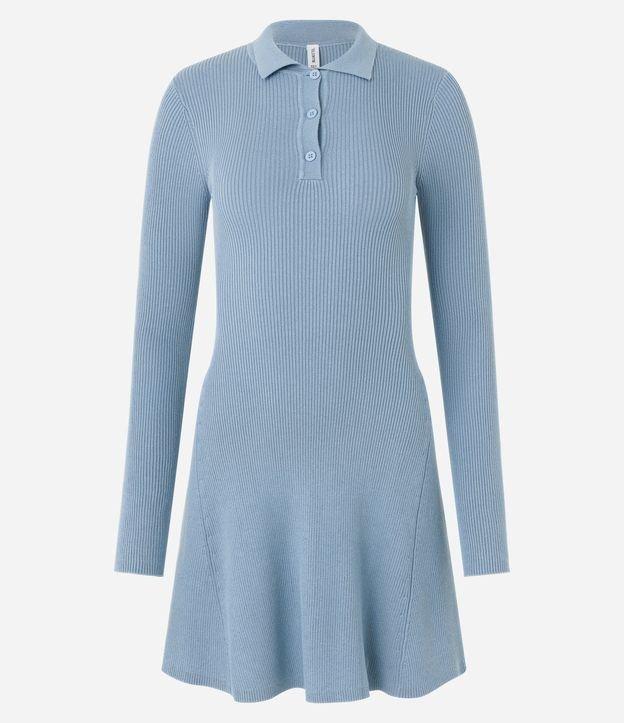 Vestido Evasê Sportcore em Tricô com Gola Polo - 1