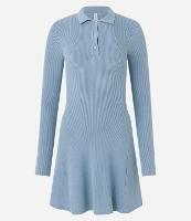 Vestido Evasê Sportcore em Tricô com Gola Polo - 1