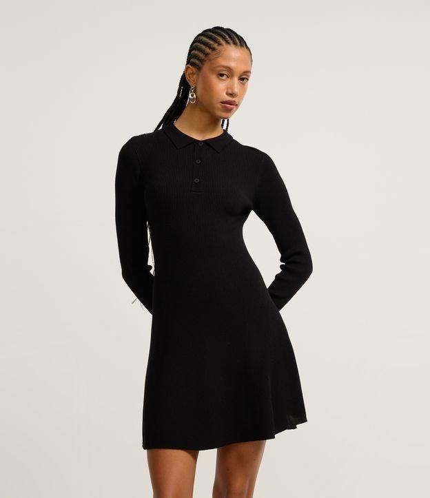 Vestido Evasê Sportcore em Tricô com Gola Polo - 2