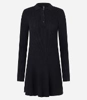 Vestido Evasê Sportcore em Tricô com Gola Polo - 1