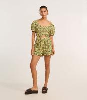 Short Curto em Viscolinho com Estampa Cogumelos - 2