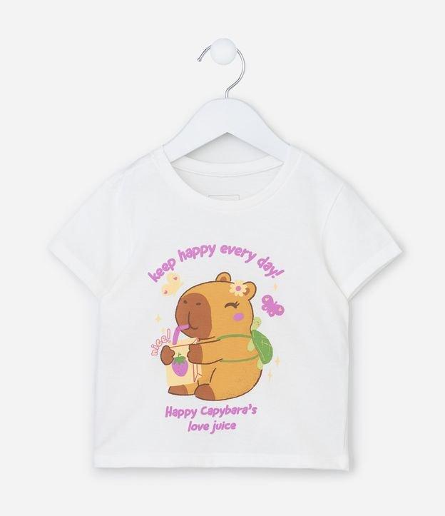 Blusa Infantil com Estampa Capivara - Tam 1 a 6 Anos - 1