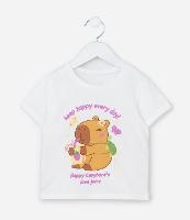 Blusa Infantil com Estampa Capivara - Tam 1 a 6 Anos - 1