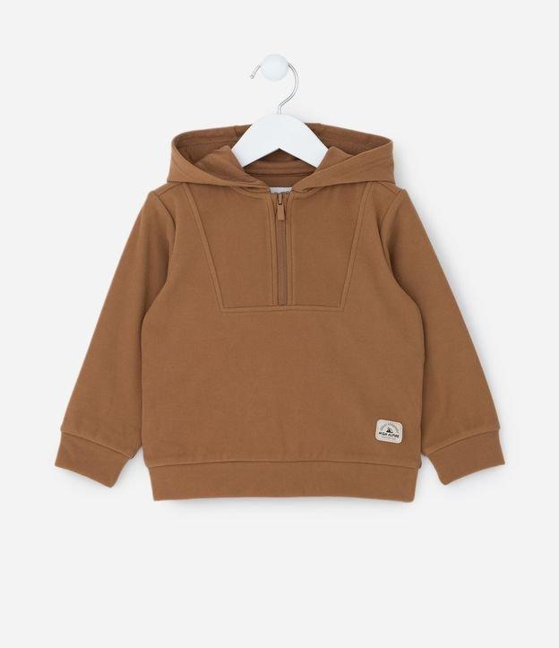 Casaco Infantil em Fleece com Capuz e Zíper - Tam 1 a 5 Anos - 1