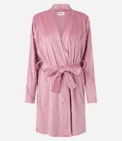 Robe Curto em Plush com Textura Listrada - 1