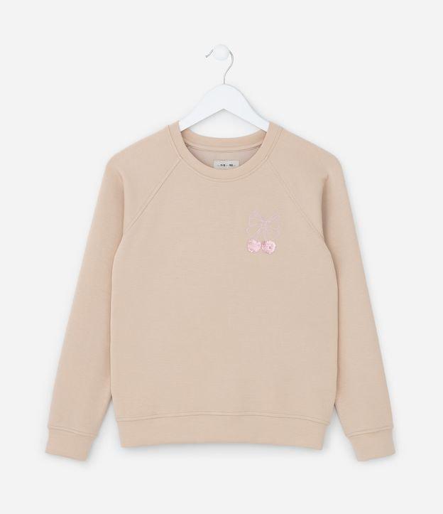 Casaco Infantil em Modal com Bordado em Paetês - Tam 5 a 14 Anos - 1