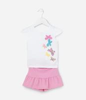 Conjunto Infantil com Bordado Borboletas em Paetês - Tam 1 a 6 Anos - 1