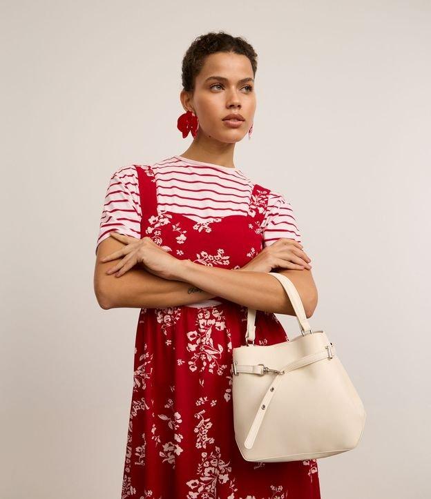 Bolsa Bucket Pequena em PU com Detalhe de Fivela - 2