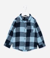 Camisa Infantil em Flanela com Estampa Xadrez - Tam 1 a 6 Anos - 1