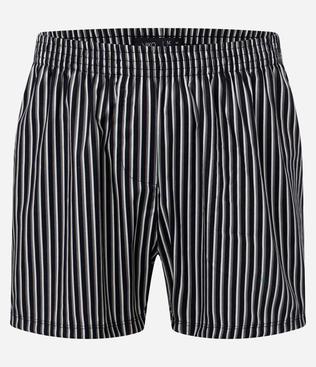 Cueca Samba Canção em Tricoline Com Listras Verticais - 1