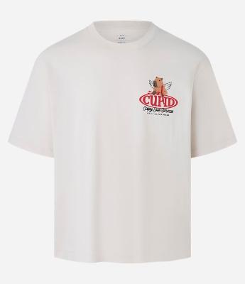Camiseta Boxy em Algodão com Estampa de Capivara Cupido