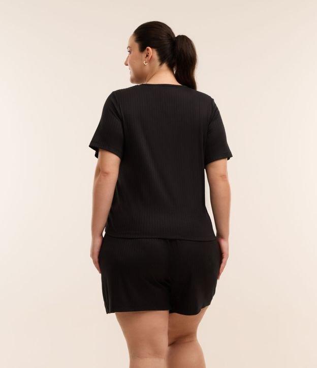 Pijama Curto com Cava Deslocada e Bolsinho Curve & Plus Size - 1