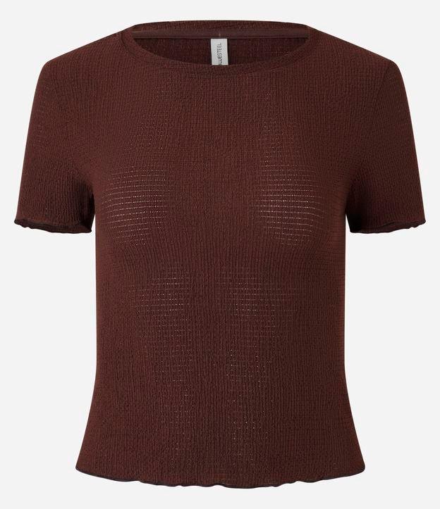 Blusa Texturizada com Ponto Overlock - 1