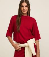 Blusa em Tricô com Cava Deslocada e Manga Ampla - 2