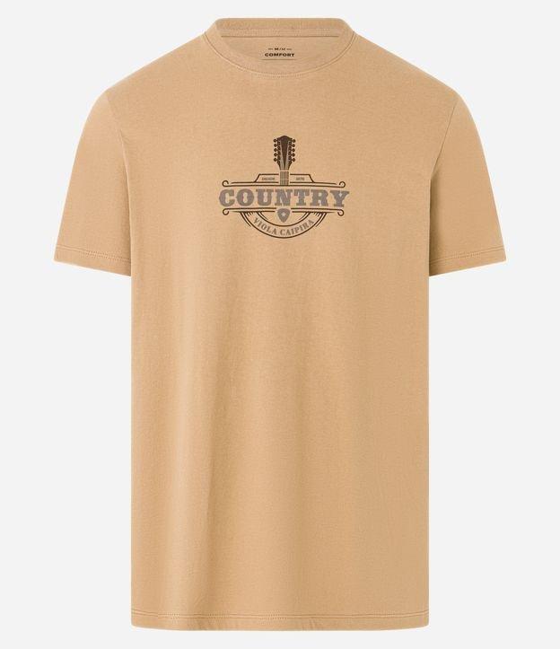Camiseta Comfort em Algodão com Estampa Violão Country - 1