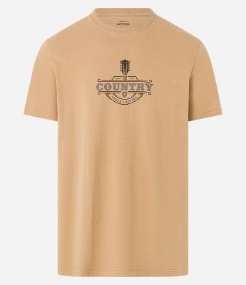 Camiseta Comfort em Algodão com Estampa Violão Country