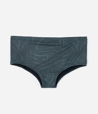 Sunga com Elastano e Estampa de Folhagem