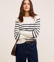 Suéter em Tricô com Botões na Cava e Estampa Listras - 3