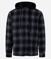 Camisa Comfort em Flanela Com Capuz Estampa Xadrez - 1