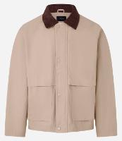 Jaqueta em Algodão com Gola de Veludo e Bolsos Largos - 1