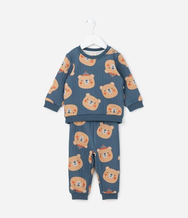 Conjunto Infantil em Matelasse Estampa Ursinhos - Tam 0 a 18 meses - 1