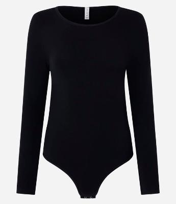 Body Seamless em Poliamida com Manga Longa