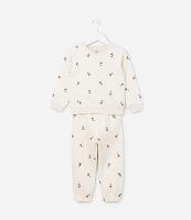 Conjunto Infantil com Bordado de Florzinhas - Tam 1 a 5 Anos - 1