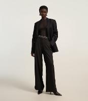 Calça Pantalona em Crepe com Recorte V - 2