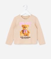 Blusa Infantil com Estampa Ursinho de Laço - Tam 1 a 6 Anos - 1