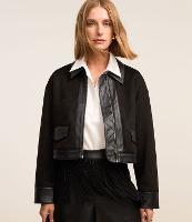 Jaqueta Western em Suede com Detalhes em PU - 2