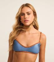 Biquíni Top Camisetinha Metalizado com Detalhe Contrastante - 2