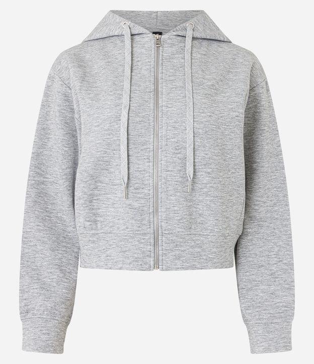 Casaco Slim em Moletom com Capuz e Forro Fleece - 1