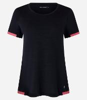 Camiseta Esportiva em Microfibra Efeito Mescla e Detalhe Contrastante - 1