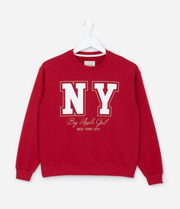Casaco Infantil em Moletom com Lettering NY - Tam 5 a 14 Anos - 1